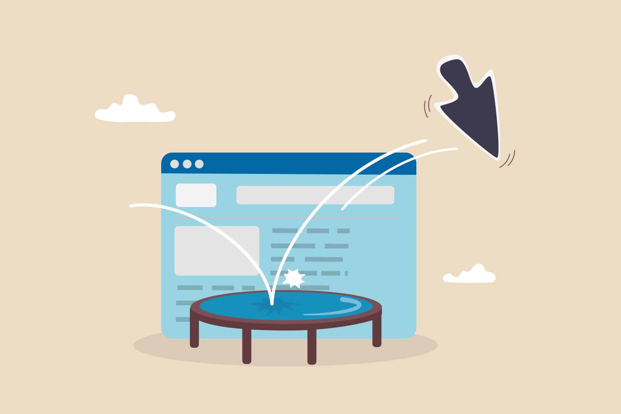 Bounce rate illustration